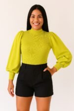 Blusa Tricot Modal Manga Bufante Vanessa - Imagem 3
