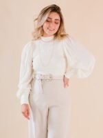 Blusa Tricot Modal Manga Bufante Vanessa