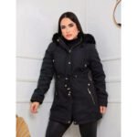 Parka De Sarja Feminina Forrada Casaco Frio Touca