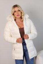 Jaqueta Parka Dupla Face Feminina Nylon Peluciada - Imagem 4