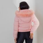 Jaqueta Puffer Feminina Forrada Rosa - Imagem 2