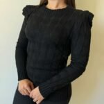 Blusa Suéter Tricot Manga Longa - Imagem 2