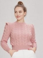 Blusa Suéter Tricot Manga Longa