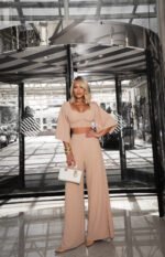 Conjunto Feminino Calça Pantalona e Cropped Duna Alfaiataria Lisa - Imagem 2