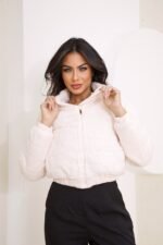 Jaqueta Dupla Face Puffer Pelinho Feminina Forrada - Imagem 5