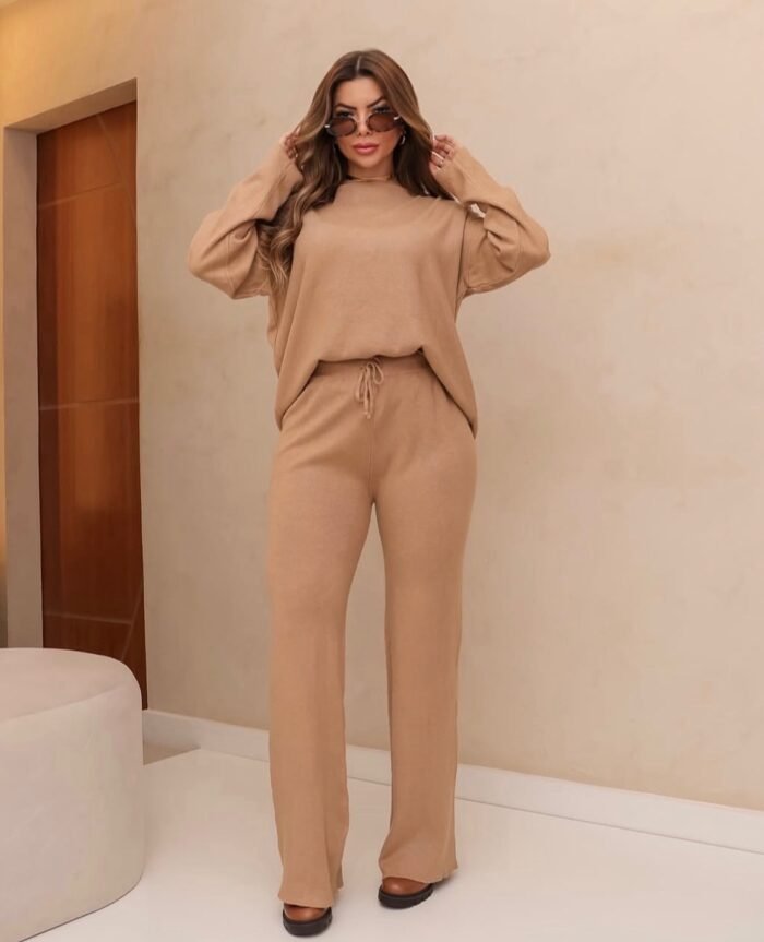Calça Pantalona Tricot Modal - Imagem 1