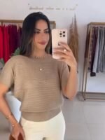 Blusa Feminina Canelado Modal Fresco Liso