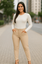 Calça Reta Skinny Flanelada - Imagem 2