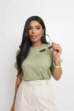 Blusa Japonesa Lisa em Malha Viscolycra