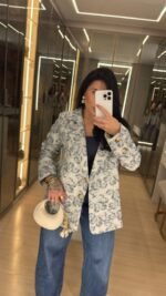 Blazer Jeans Destroyed Forrado