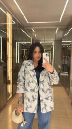 Blazer Jeans Destroyed Forrado - Imagem 2