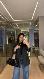 Blazer Over Premium Risca de Giz Forrado - Imagem 2