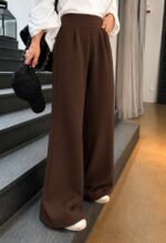 Calça Pantalona Feminina de Moletom Cintura Alta - Imagem 5