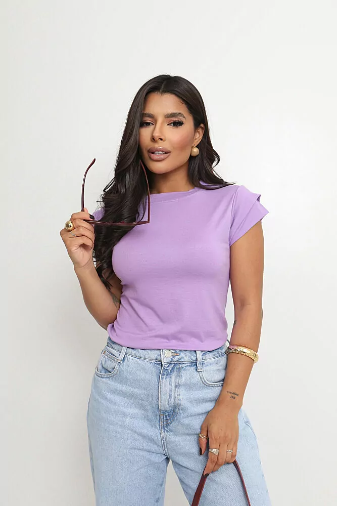 Blusa Feminina Manga Dupla Babado