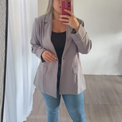 Blazer Feminino Alongado de Alfaiataria