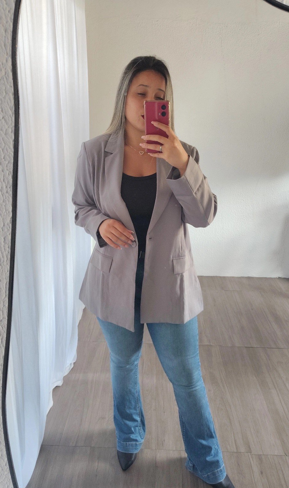 Blazer Feminino Alongado de Alfaiataria