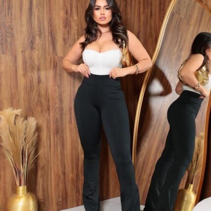 Calça Feminina Flare de Cintura Alta Suplex